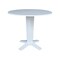 International Concepts 42 in. Solid Wood Dual Drop Leaf Dining Table with 2 Counter Height Stools in White K08-42DPT-23-S800SW2 - alternate 2